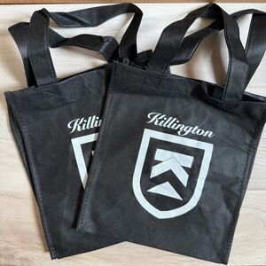 (2) Killington Ski Resort Reusable Tote Bags - 10” x 11.5”